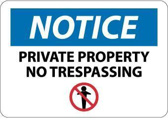 NMC Trespassing and Property Signs