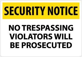 NMC Trespassing and Property Signs