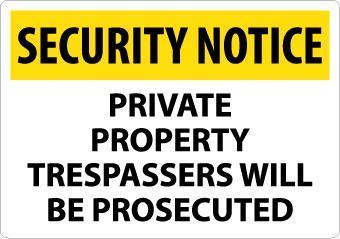 NMC Trespassing and Property Signs