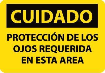 NMC Spanish and Bilingual Personal Protection (PPE) OSHA Caution Signs