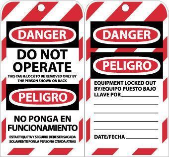 NMC Bilingual Lockout Tags