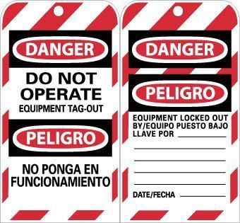 NMC Bilingual Lockout Tags