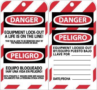 NMC Bilingual Lockout Tags