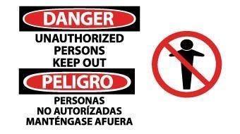 NMC Bilingual Authorized Personel OSHA Signs