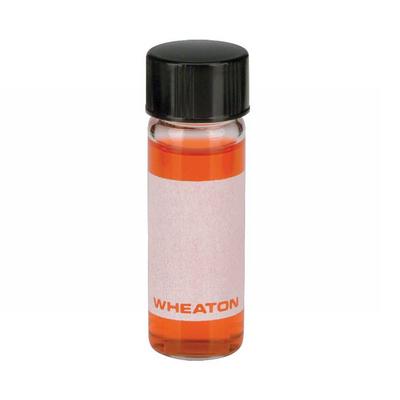 Sample Vials with Writing Patch, Glass, Wheaton