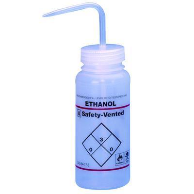 VWR® Safety-Vented™ Labeled Wash Bottles, Low-Density Polyethylene, Wide Mouth