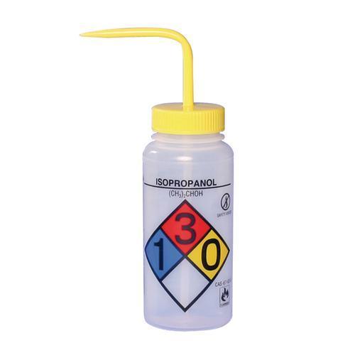 SCIENCEWARE® 4-Color Wash Bottles, Right-to-Know, Safety-Vented™ and Safety-Labeled, Wide Mouth, Bel-Art