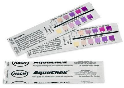 Free and Total Chlorine Test Strips, Individually Wrapped, Hach®