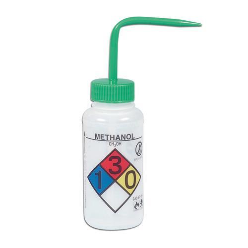 SCIENCEWARE® 4-Color Wash Bottles, Right-to-Know, Safety-Vented™ and Safety-Labeled, Wide Mouth, Bel-Art