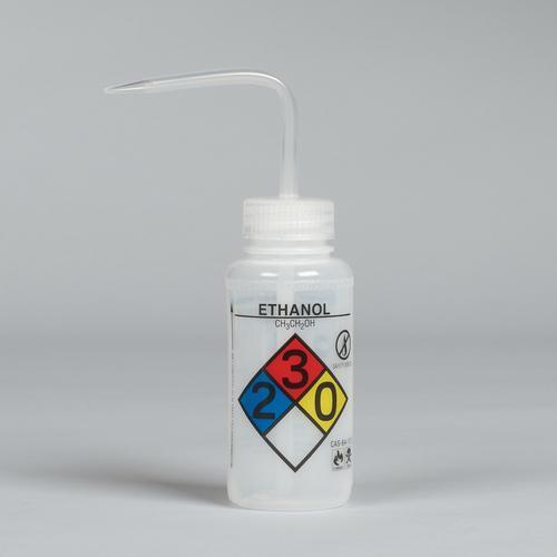 SCIENCEWARE® 4-Color Wash Bottles, Right-to-Know, Safety-Vented™ and Safety-Labeled, Wide Mouth, Bel-Art