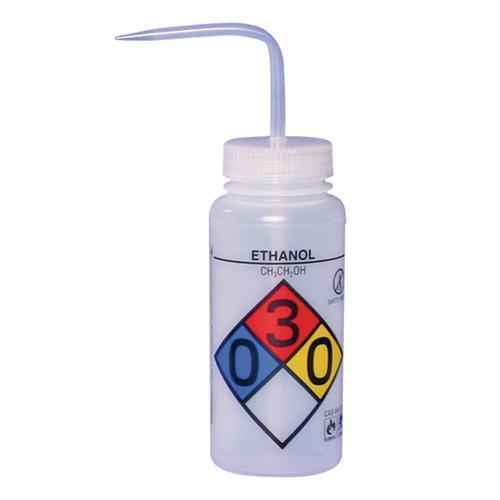 SCIENCEWARE® 4-Color Wash Bottles, Right-to-Know, Safety-Vented™ and Safety-Labeled, Wide Mouth, Bel-Art