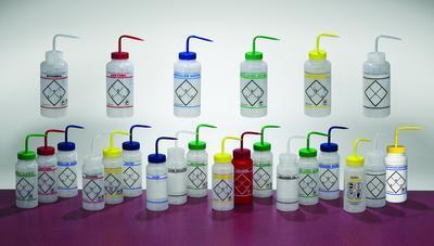 VWR® Safety Wash Bottles, Low-Density Polyethylene, Wide Mouth