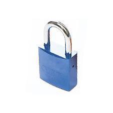 ALUM PADLOCK 1.5IN KD BLU PK6