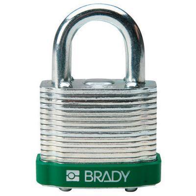 STEEL PADLOCK .75IN KD GRN PK6