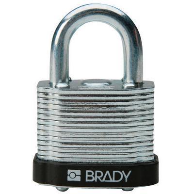 STEEL PADLOCK .75IN KD BLK PK6