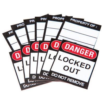 SAFETY PADLOCK LABELS PK6 ENG