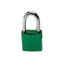 ALUM PADLOCK 1.5IN KD GRN PK6