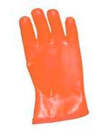 GLOVE ORANGE PVC KNIT WRIST