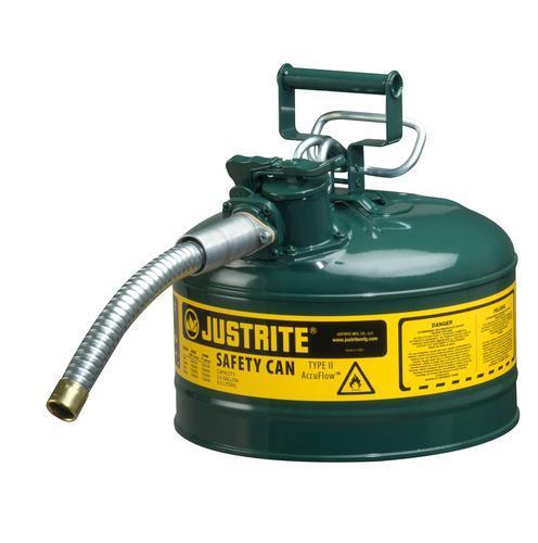 Type II AccuFlow™ Safety Cans for various types of liquids, Justrite