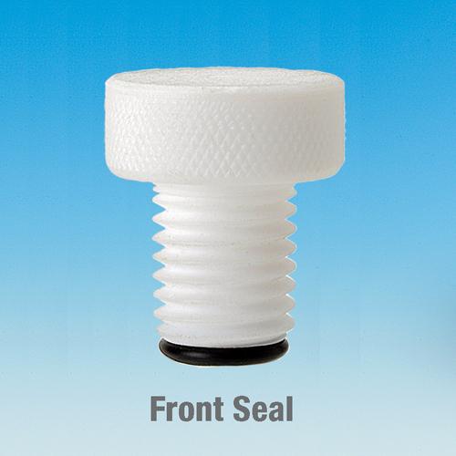 Plug Stoppers with Front Seal, Nylon or PTFE, Ace Glass Incorporated