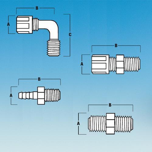 Tube Fittings, Connectors, PTFE, Ace Glass Incorporated