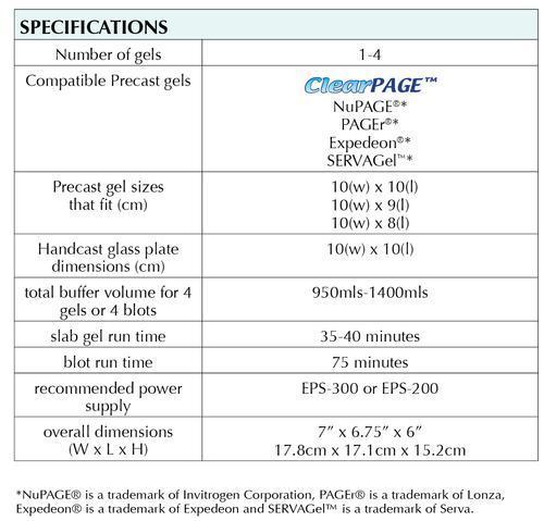 Quadra Mini Vertical Run and Blot 4 Place Systems, CBS Scientific