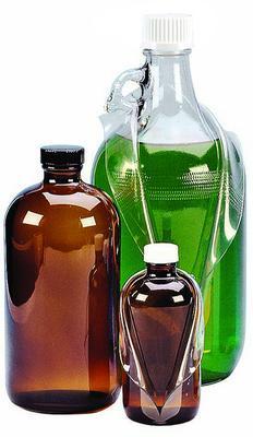 Safety-Coated Reagent Bottles, Clear, Narrow Mouth, Wheaton