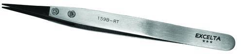 Carbofib Three Star Tweezers, Soft ESD Replaceable Tip, Excelta