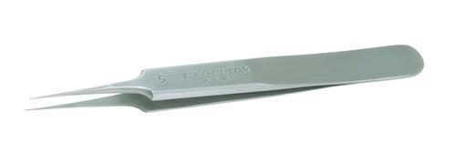 Tweezers with Straight Taper Relieved Ultra Fine Tip, Style 5, Excelta