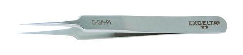 Tweezers with Straight Taper Relieved Ultra Fine Tip, Style 5, Excelta