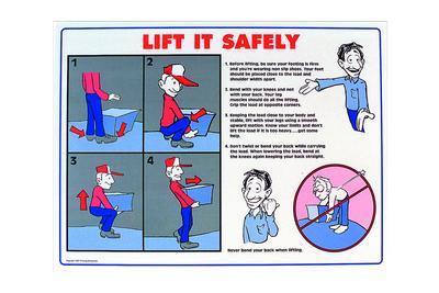 BACK LIFT SAFETY POSTER18X24IN