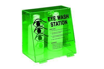 GREEN DBL. EYEWASH STATION