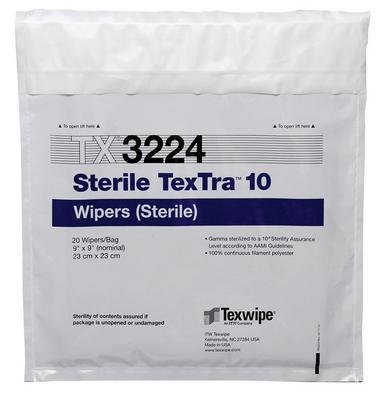 Sterile TexTra™ 10 Polyester Wipers, ITW Texwipe