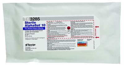 Sterile AlphaSat® 10 Presaturated Wipers, ITW Texwipe®