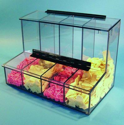 Finger Cot Dispenser-4 Compartments, S-Curve Technologies