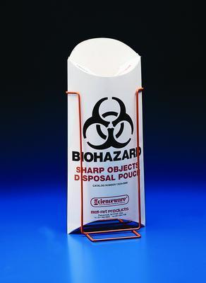 SCIENCEWARE®, Biohazard Sharp Object Pouch and Stand, Bel-Art