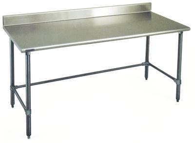 Stainless Steel Backsplash Work Table, 14-Gauge Type 304, Stainless Steel Tubular Base, Eagle MHC™