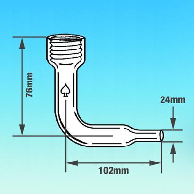 Air Sampling Sweep Elbow with Reduced End, Ace Glass Incorporated